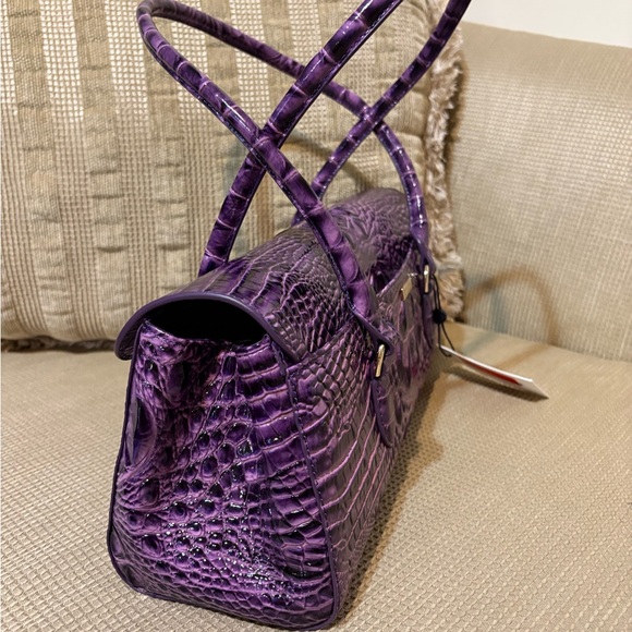 Brahmin Dayan Satchel Heroic Purple Melbourne Bag - Picture 3 of 6